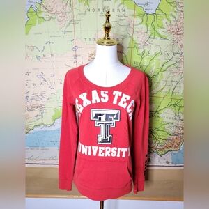 Victoria's Secret Pink, Red Texas Tech Sweatshirt Size S. Collegiate Long Sleeve